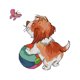thumbnail image 5 of Kit de punto de cruz estampado con bola de un perro DIY Costura 11CT 27x27cm, 5 of 5