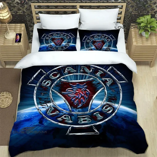 3D S-Scania logo Printed Bedding Sets exquisite supplies set duvet cover bed comforter set bedding set luxury birthday gift
