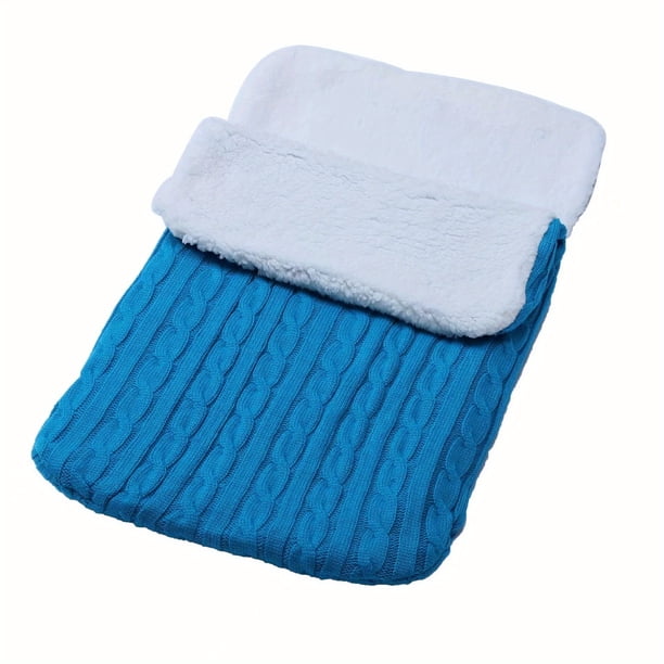 Baby Fleece Sleeping Bag, Baby Thick Knitted Warm Sleeping Bag, Woolen Trolley Sleeping Bag