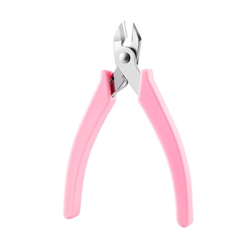 Magideal - Alicates Para Decoración De Uñas, Tijeras Para Decoración De Uñas, Mango De Goma, Alicates Multiusos Para Quitar Cutículas Y Uñas, Para Salón, Spas En Rosa