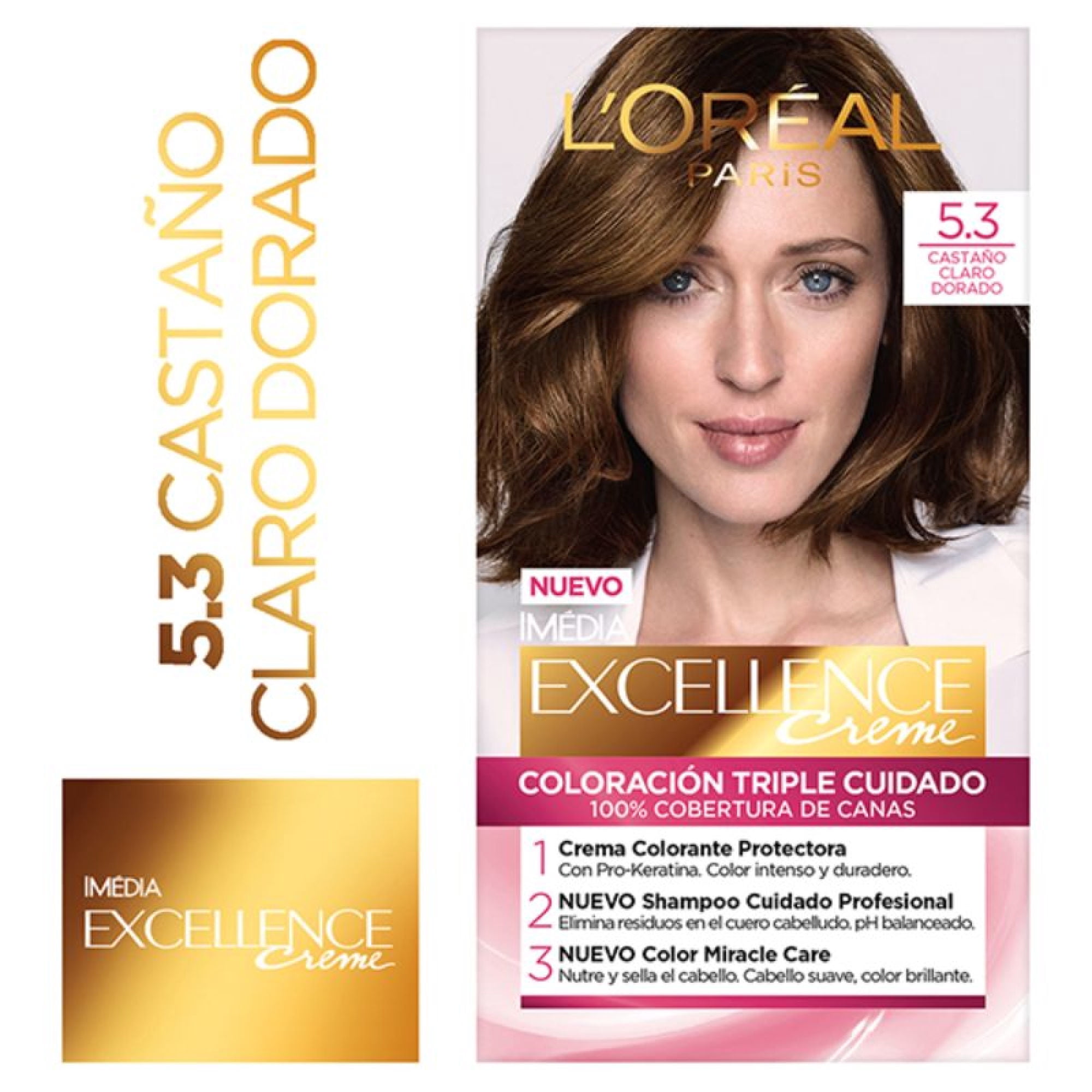 Excellence Coloración Tono 5.3 Castaño Claro Dorado