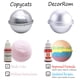 thumbnail image 5 of Kit de moldes para bombas de baño DecorRom de 12 piezas con colorante para jabón, 5 of 7