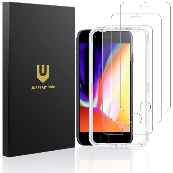 Protector de Pantalla UNBREAKcable para iPhone SE 2022/8 4.7'' Paquete de 3