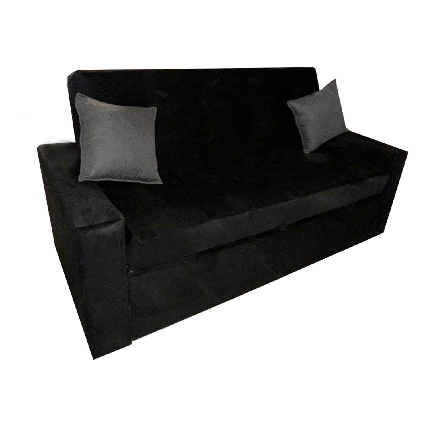 Muebles Hvm - Sofa Cama Hvm Cinema Negro Felpa