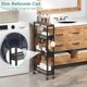 thumbnail image 3 of Carrito de Almacenamiento Delgado XYZLVSI de 4 Niveles, Carrito Estrecho con Ruedas para Cocina, Unidad Móvil de Estantería con Tapa de Madera y Asa de Metal para Cocina, Baño y Lavandería, 3 of 7