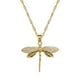 thumbnail image 1 of Collar Libélula Cadena En Acero Inoxidable - Bañado Oro 18k, 1 of 3