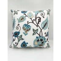 Todo Hogar Santiago De Chile - Cojín Con Diseño Bordado Verde Agua - 03