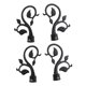 thumbnail image 1 of 4 Uds Poste Decorativo Para Cortina/terminales De Varilla Extremos Cabezas Tapas Kits De Varilla Negro, 1 of 5