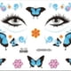 thumbnail image 1 of Waterproof Butterfly Wing Tattoo Sticker for Face and Body Decoration - High-End Eye Makeup for Children and Adults - Perfect for Holiday Elf Costumes, 1 of 3