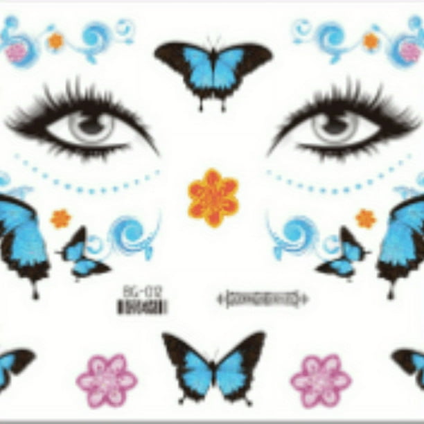 Waterproof Butterfly Wing Tattoo Sticker for Face and Body Decoration - High-End Eye Makeup for Children and Adults - Perfect for Holiday Elf Costumes