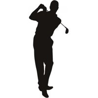 Rienda Libre Graphics - Decomural Front Swing Player Golf Ws-15346