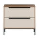 thumbnail image 1 of Velador de 2 Cajones Liviano Blanco-Cafe MDF, 1 of 4