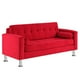 thumbnail image 2 of Sofa Retro 3c Felpa 12 Rojo, 2 of 6
