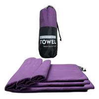 Genérico - Set 3 Toallas Microfibra Con Bolsa Viaje Gym Secado Rápido