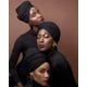thumbnail image 4 of Bufanda Head Wrap Harewom de punto elástico negro para mujer, 4 of 6