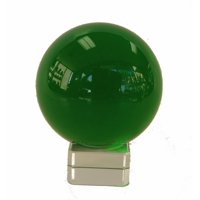 Bola De Cristal Feng Shui Import De Color Verde Con Soporte De Cristal