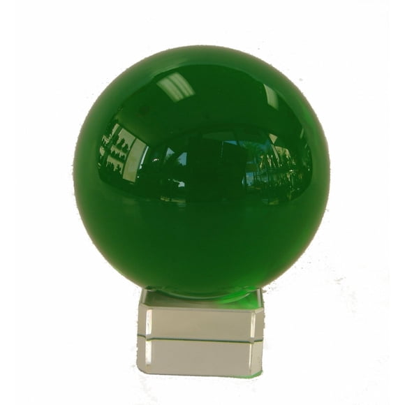 Bola de cristal Feng Shui Import de color verde con soporte de cristal