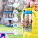 thumbnail image 5 of Brown y sus Amigos Botella de Agua con Tapa Pop Top de Un Toque, Acero Inoxidable, a Prueba de Fugas, para Deportes, Botella Infantil azul 12 oz, 5 of 6