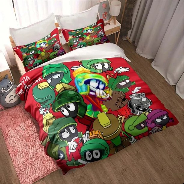 Marvin the MartianBedding Set Double Duvet Cover Comforter Pillowcase Boys Girls Adults Bedroom