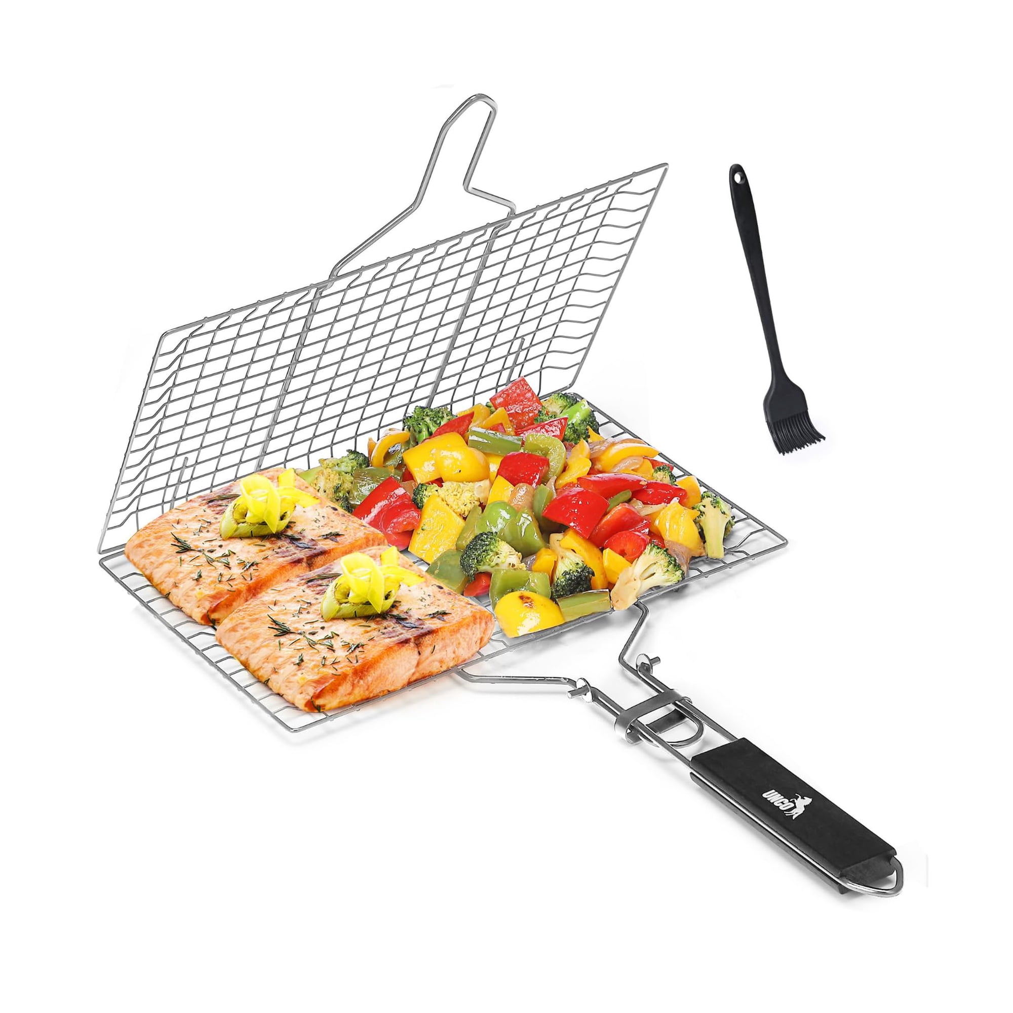 Cesta Para Asar Unco De Acero Inoxidable Para Pescado Y Verduras