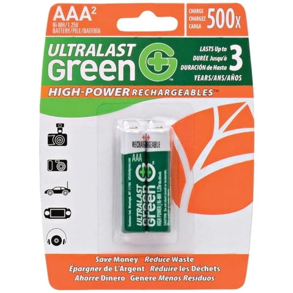 Pilas recargables ULTRALAST ULGHP2AAA AAA NiMH 800mAh 1.2V