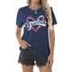 thumbnail image 4 of Camiseta Talovee Baseball Mom para mujer azul oscuro con cuello en V, 4 of 6