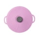 thumbnail image 1 of Tapa De Olla De Silicona Resistente Al Calor Con Asa Para Almacenamiento De Alimentos Platos Tazas Violeta 23cm, 1 of 5