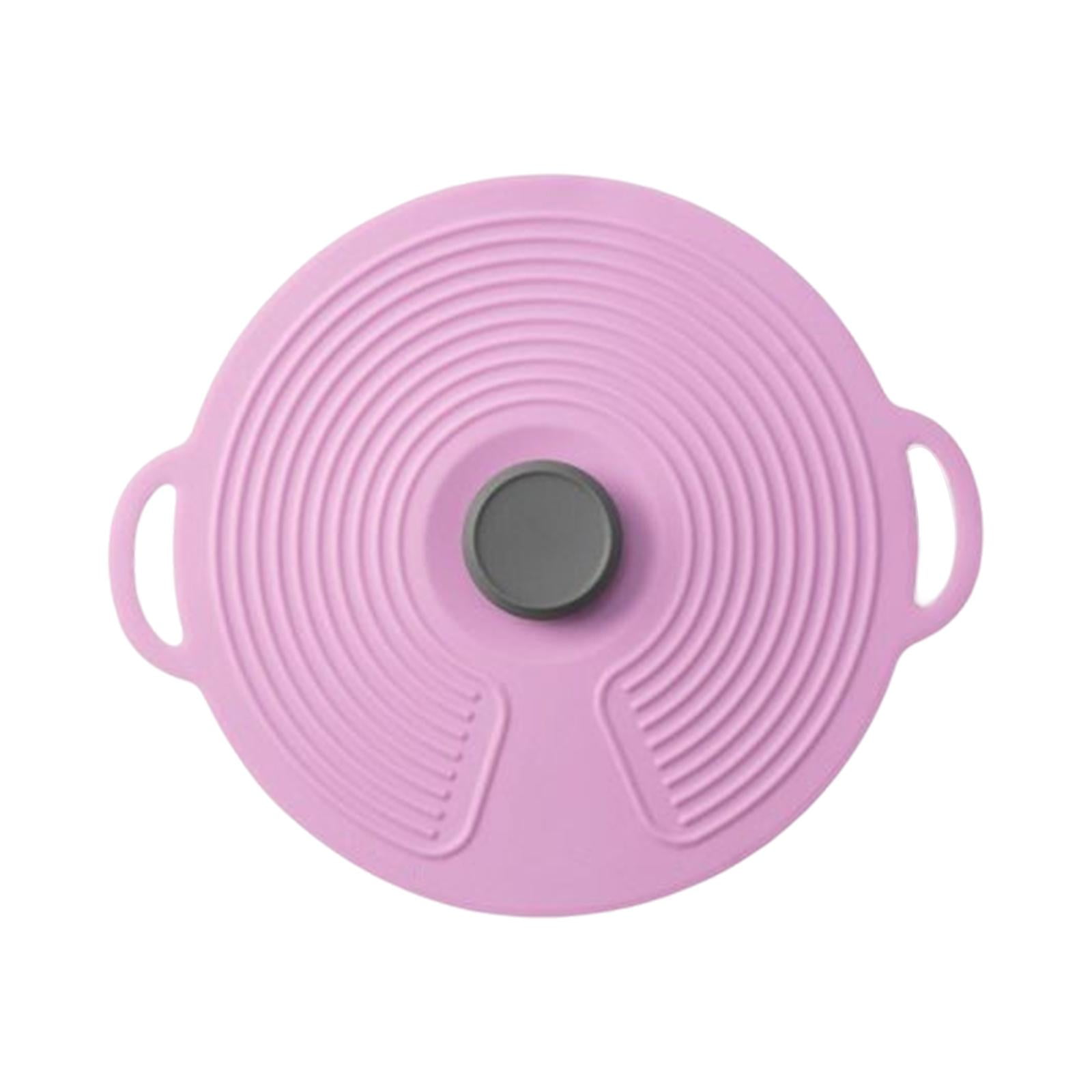 Bothyi - Tapa De Olla De Silicona Resistente Al Calor Con Asa Para Almacenamiento De Alimentos Platos Tazas Violeta 23cm