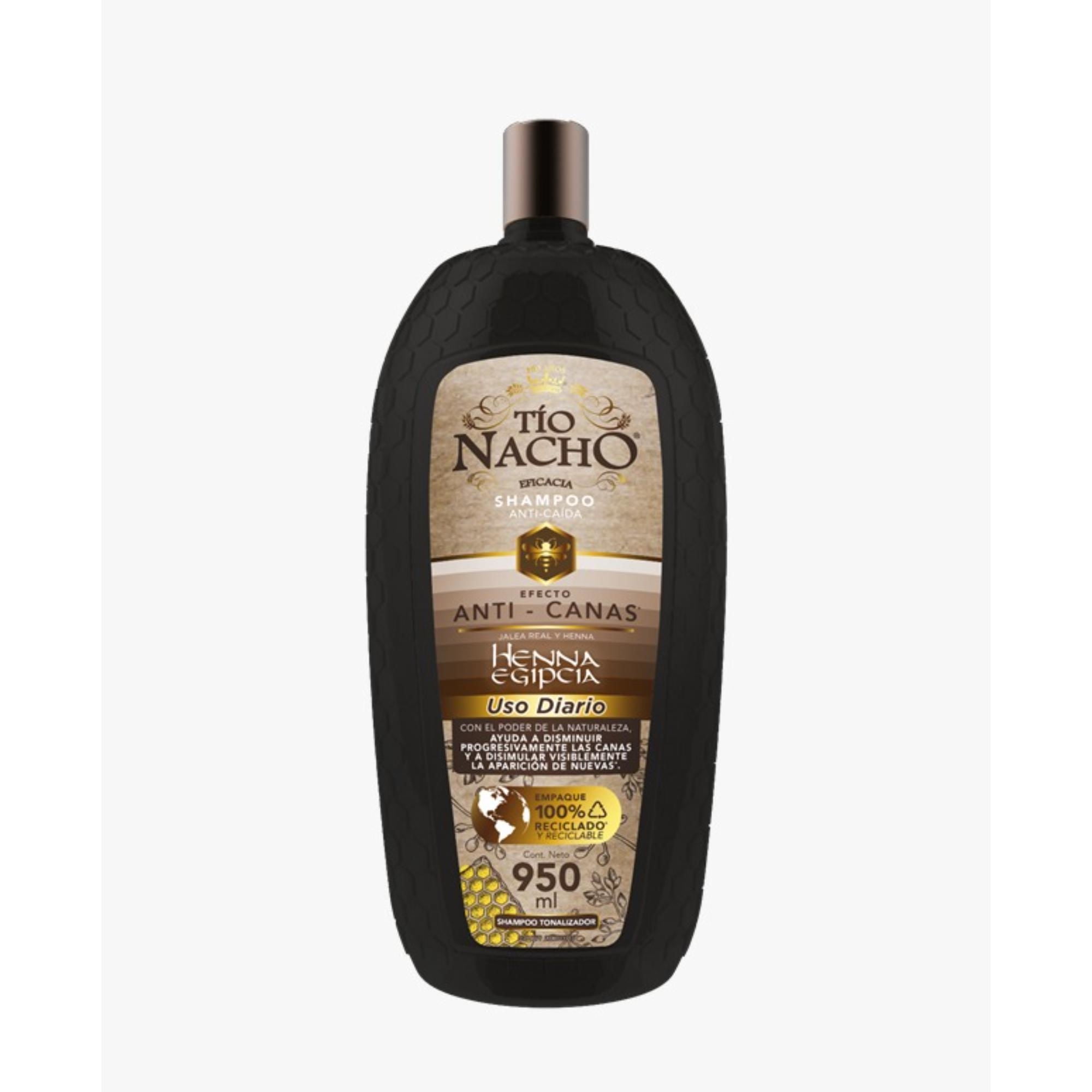 Shampoo Anti-canas Henna Egipcia 950 ml Tío Nacho