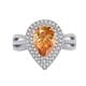 thumbnail image 1 of Anillos de Moissanita de 2 Quilates con Brazo Dividido Color D Claridad VVS1 Anillo de Compromiso en Forma de Pera Anillos de Promesa de Plata Esterlina 925 para Mujer Talla 5-9, 1 of 7