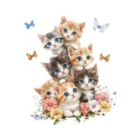 Magideal - Calcomanías De Pared De Gato Pegatinas De Pared De Gatito Auto Pegajoso Extraíbles Decoración De Arte De Pared Murales Para Niños Oficina De Guardería