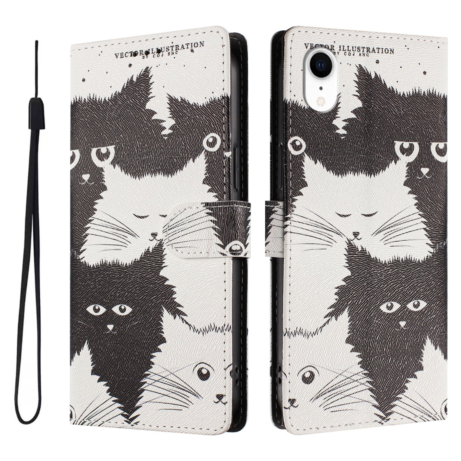 Foxdock Funda Tipo Cartera Para Iphone Xr Con Soporte Y Correa – Diseño De Patrones Lindos