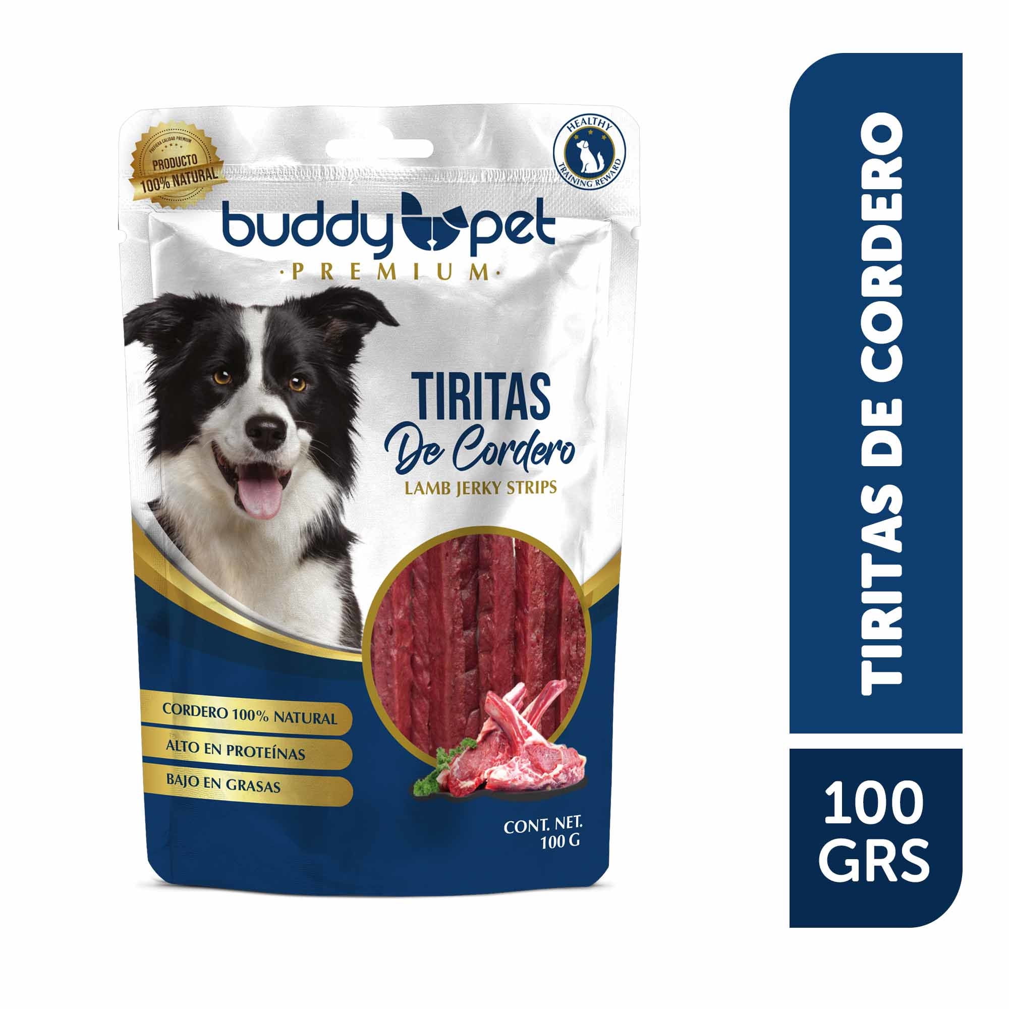 Snack Perro Adulto Tiritas De Cordero Bolsa 100 g Buddy Pet