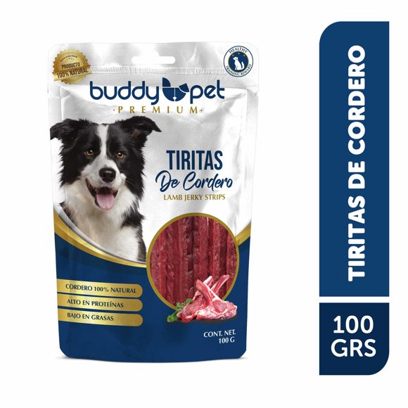 Snack Perro Adulto Tiritas de Cordero Bolsa, 100 g