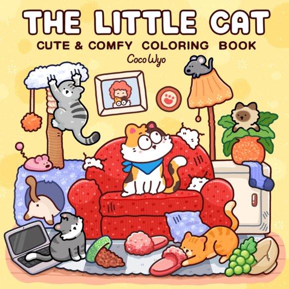 Libro para colorear Coco Wyo La gatita Cozy Life of Kitty
