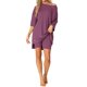 thumbnail image 2 of INSPIRE CHIC Conjunto de Salón de Punto Acanalado para Mujer Camiseta de Manga Corta Oversize y Pantalones Cortos de Cintura Alta Suave Conjunto de Dos Piezas de Verano M Púrpura Rojo, 2 of 6