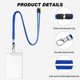 thumbnail image 3 of WEZEBEL Paquete de 24 lanyards azules con porta gafetes verticales, lanyards suaves de poliéster par, 3 of 7