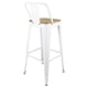 thumbnail image 4 of Pack 4 Taburetes Pisos Metal Tolix asiento madera con respaldo LF5-03HBW - blanco, 4 of 7