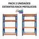 thumbnail image 1 of Pack 2 Estantes Metálico Rack Industrial Bodega 150x200x50cm, 1 of 6