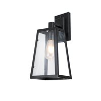 Want - Aplique Farol Rectangular Porta Ampolleta E27 Negra