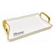 thumbnail image 1 of Bandeja Elegante Servir Con Dorado Decorativa Cuadrada Rectangular, 1 of 3