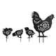 thumbnail image 5 of Estacas De Animales De Gallina Y Gallo, Estatua De Gallo De Jardín Vívida Para Patio Trasero, 4 Piezas, 5 of 5
