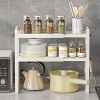 Santú Home & Deco - Estante Expandible Cocina 2 Niveles Blanco