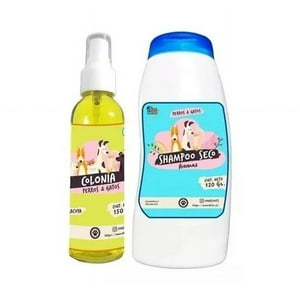 Mascokits - Kit Para Perro Y Gato Shampoo Seco + Colonia Maracuya-Coco