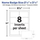 thumbnail image 5 of Insertos para placa identificativa Avery 5390 400, color blanco, 2,25 x 3,5 cm, 5 of 8