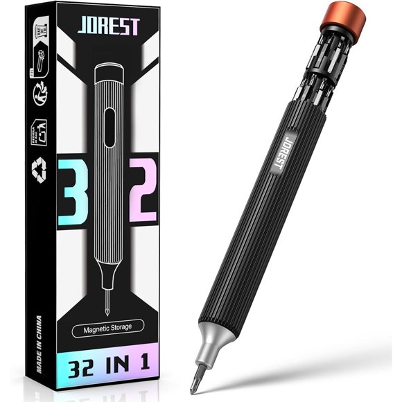 JOREST Set de destornilladores de precisión pequeño 32 en 1 magnético
