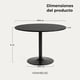 thumbnail image 3 of Mesa De Comedor Redonda Nordika Venhoouse Negra 100cm, 3 of 8