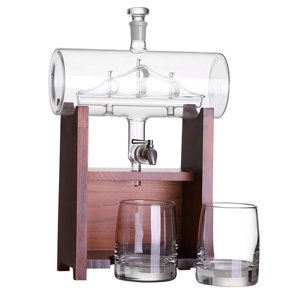 Magideal - De Decantador De , Accesorios Para , Decoración Náutica, 1300Ml, Regalos Para El Calentamiento De , Jarra De Cristal,