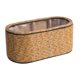 thumbnail image 3 of Cesta De Flores Tejida A Mano, Florero Seco Para Hotel, Apartamento, Comedor, Marrón Ovalado, 3 of 5