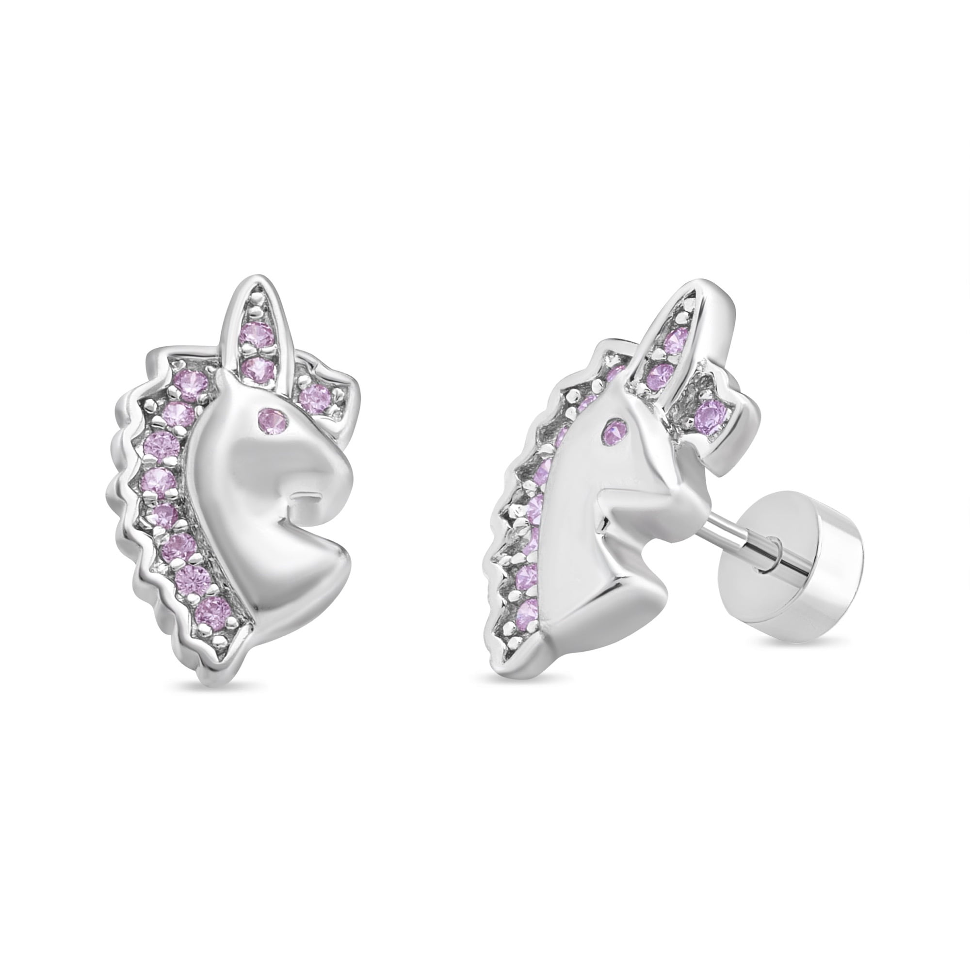 Tiana Joyas - Aros De Unicornio Con Circones De Plata 925